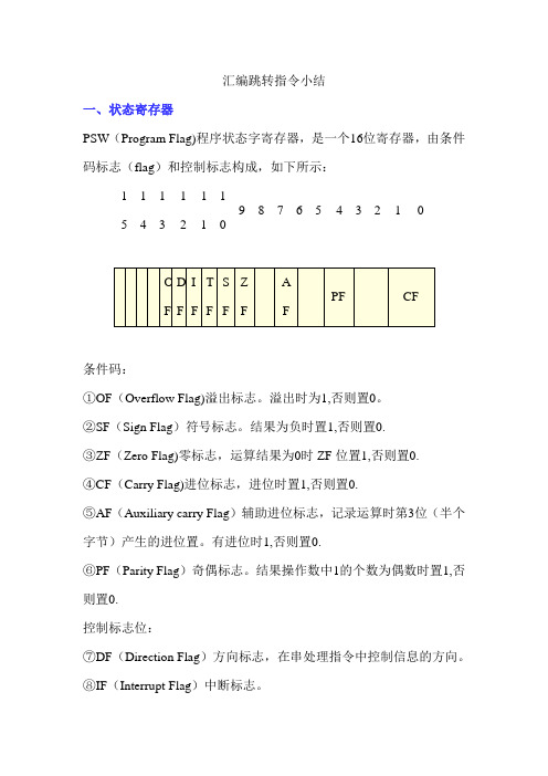 汇编跳转指令小结