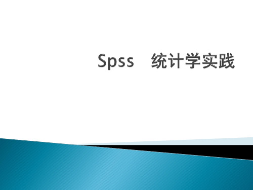 SPSS数据录入(一)