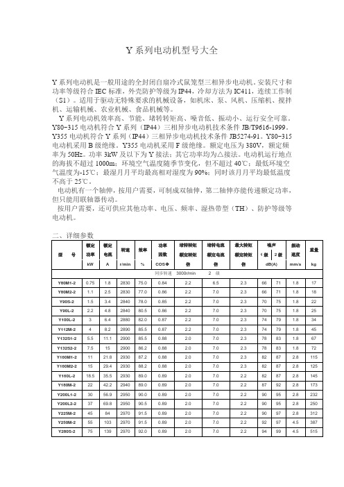 电机型号及齿轮模数汇总