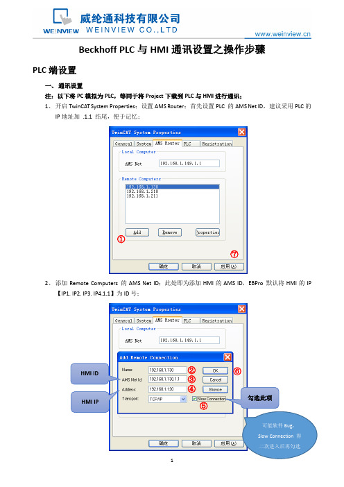 Beckhoff PLC与HMI通讯设置之操作步骤_20150129