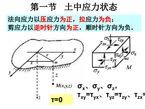 均质土的自重应力成层地基土的自重应力地基土通常为成层土