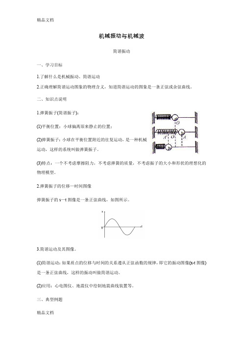 高中物理选修3-4知识点机械振动与机械波解析复习过程