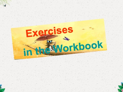 人教版高中英语选修10课件：Unit4 Workbook