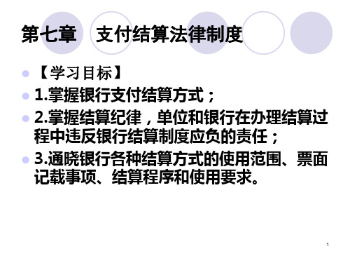 支付结算法PPT课件 