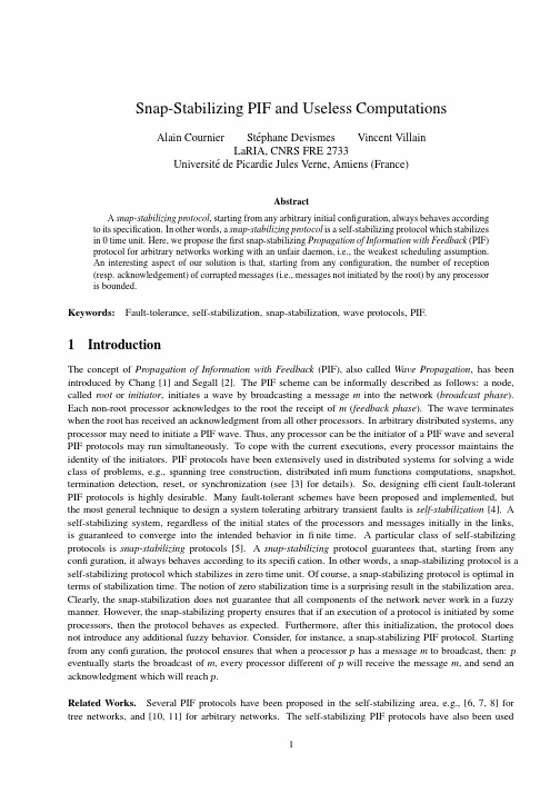 Snap-stabilizing pif and useless computations