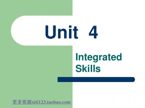 中考英语牛津英语9A Unit4 Integrated Skills