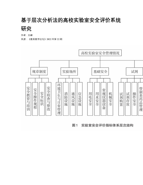 基于层次分析法的高校实验室安全评价系统研究