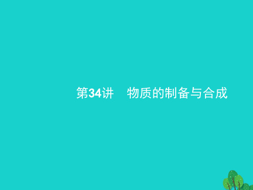 浙江省2018高考化学一轮复习 34 物质的制备与合成课件 苏教版