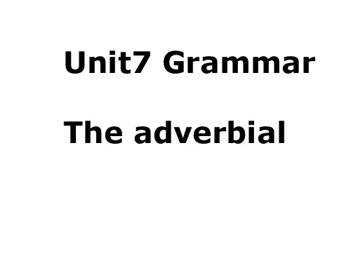 高三英语上学期unit-7-grammar