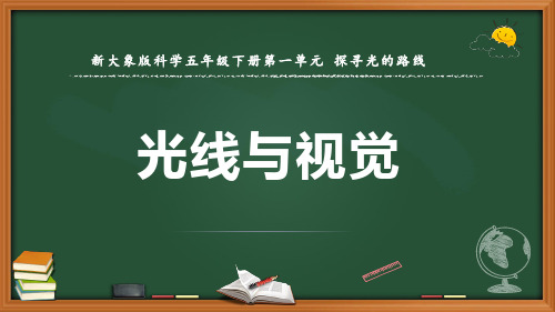 新大象版科学五年级下册《光线与视觉》优质课件