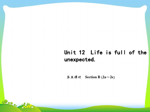 【最新】九年级英语人教版课件：Unit 12 第五课时 Section B (2a～2e).ppt