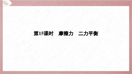 2025年中考物理总复习一轮考点梳理第15课时摩擦力、二力平衡