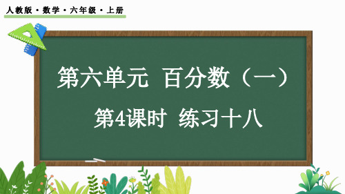 (2023秋)人教版六年级数学上册《练习十八》PPT课件