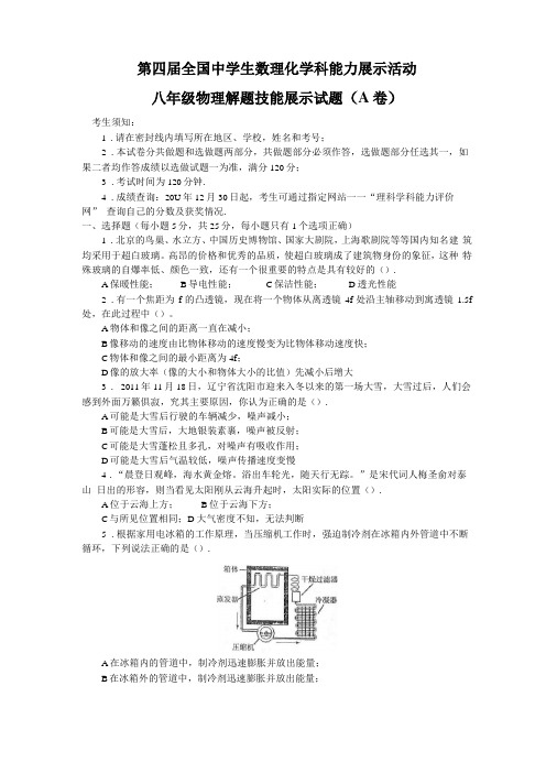 全国中学生数理化学科能力展示活动