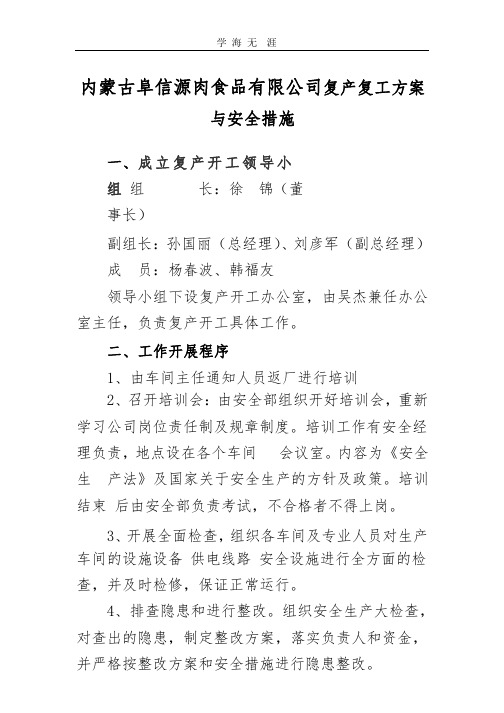 2020年复产复工方案与安全措施.pptx