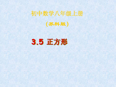 数学：3.5《正方形》课件(苏科版八年级上)