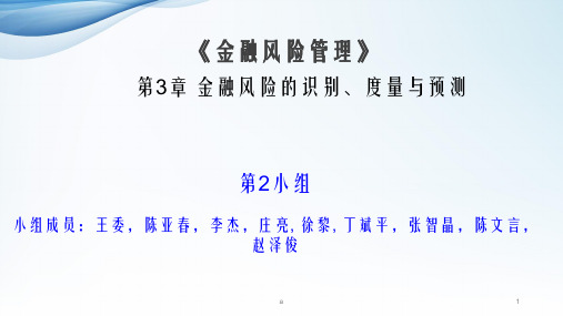 《金融风险管理》第3章 金融风险的识别、度量与预测