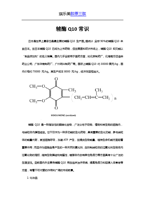 辅酶Q10常识