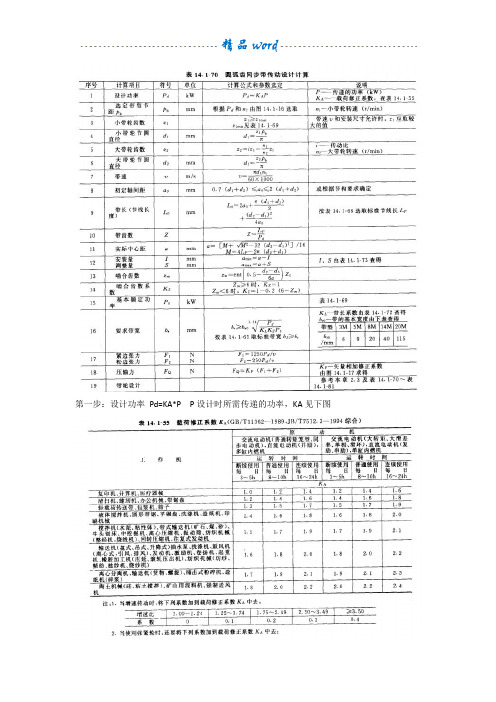 同步带选型步骤