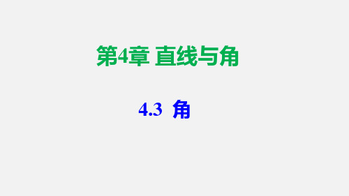 七年级数学上册沪科版教材配套教学课件(沪科版)角