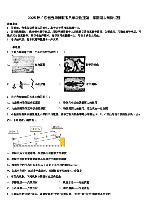2025届广东省五华县联考八年级物理第一学期期末预测试题含解析