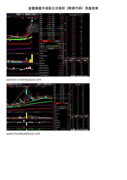益盟操盘手选股公式指标（附源代码）洗盘结束