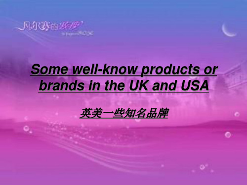 英美知名产品概述
