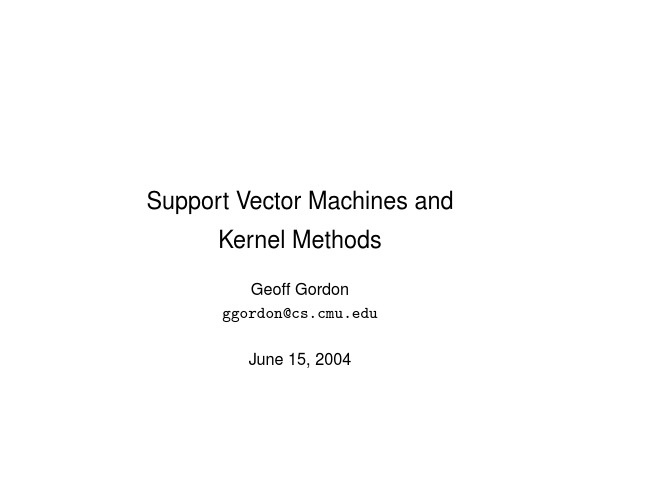 Support Vector Machines and Kernel Methods