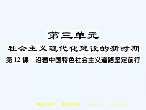 2017-2018八年级历史下册第三单元社会主义现代化建设的新时期第十二课沿着中国特色社会主义道路坚定前行川