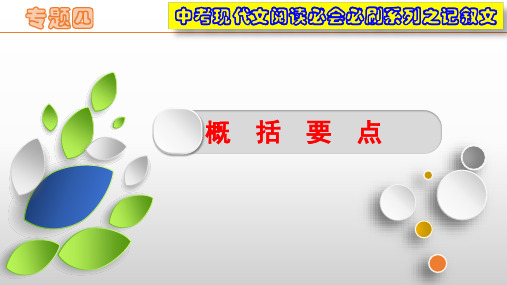 概括要点(课件)-2023年中考语文现代文阅读必会必刷系列之记叙文