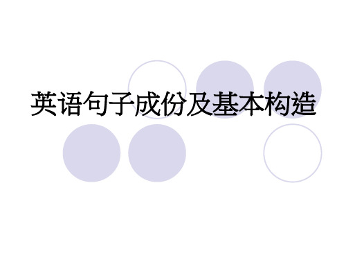 英语句子成分及基本结构讲义公开课获奖课件百校联赛一等奖课件