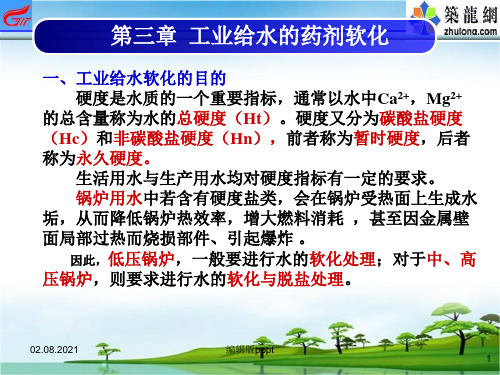 第三章 工业给水的药剂软化ppt课件