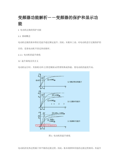 变频器保护和显示功能