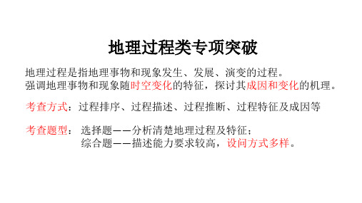 高考地理二轮复习课件地理过程类专项突破