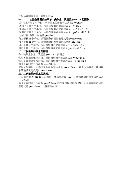 二次函数图像平移