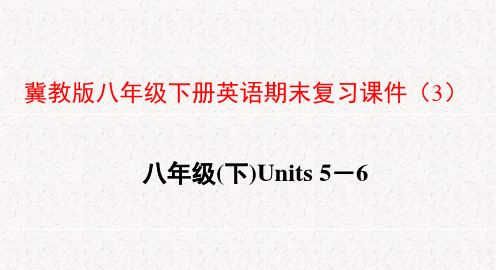 冀教版八年级下册英语期末复习课件(3)