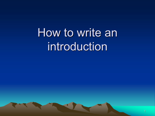 5.How to write introduction