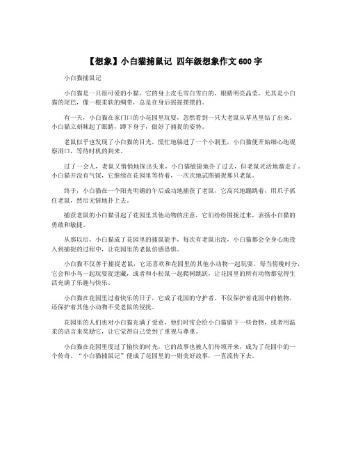 【想象】小白猫捕鼠记 四年级想象作文600字