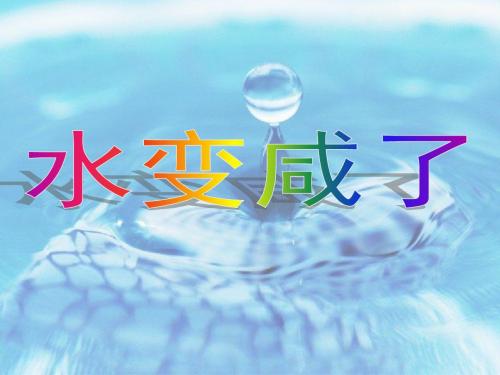 2017人教版生活与科技第4册第二章第5节《水变咸了》ppt课件1