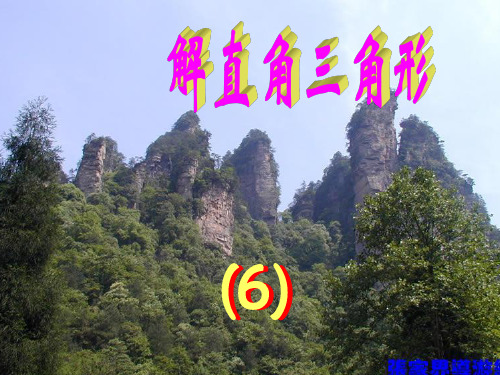 解直角三角形应用举例(6)PPT课件