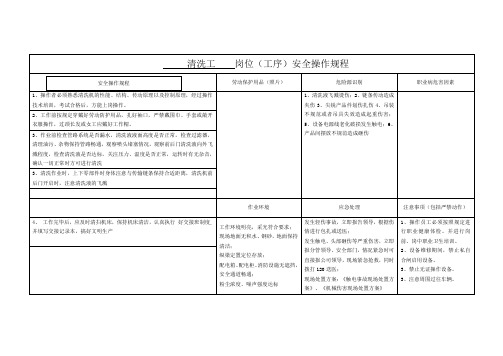 清洗工操作规程1