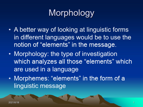 英语语言学课件Chapter 8 Morphology