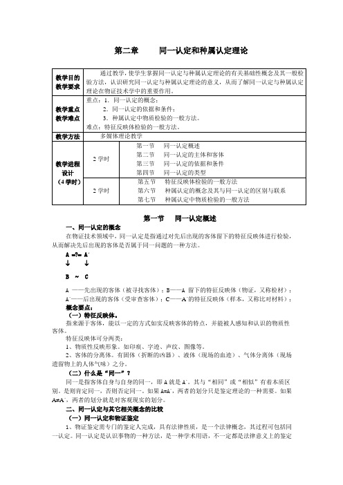 第二章-同一认定和种属认定理论