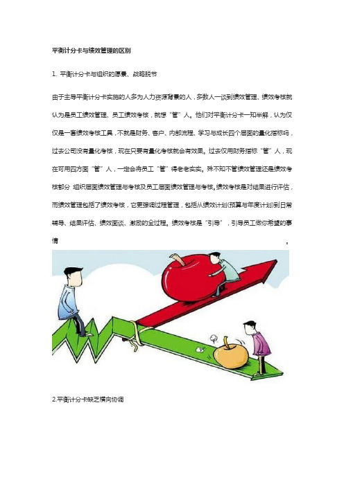 平衡计分卡与绩效管理之间的关系是什么