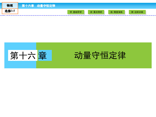 《金版新学案》2018-2019学年人教版物理选修3-5(课件)第16章 动量守恒定律1