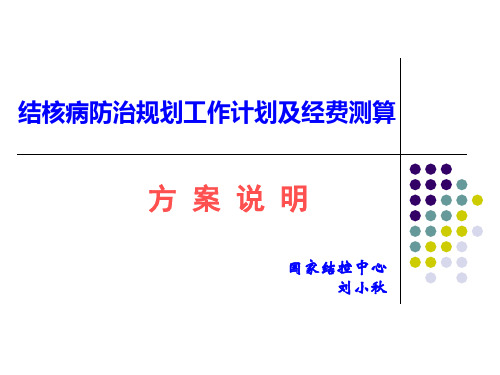 结核病防治规划工作计划及经费测算