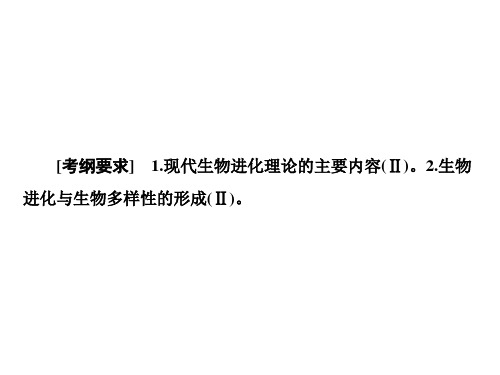 高中生物一轮复习_生物的进化