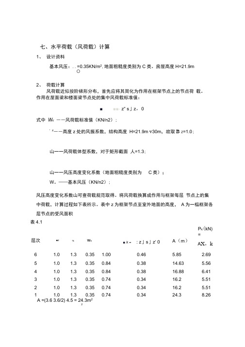 毕业设计风荷载计算书