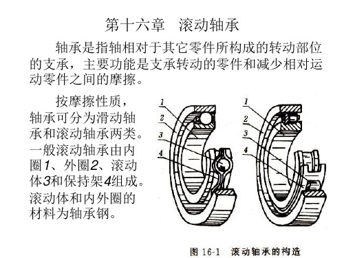 机械设计基础课件第十六章   滚动轴承