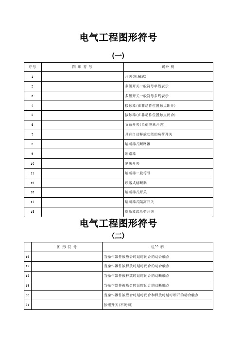 电气原理图符号大全